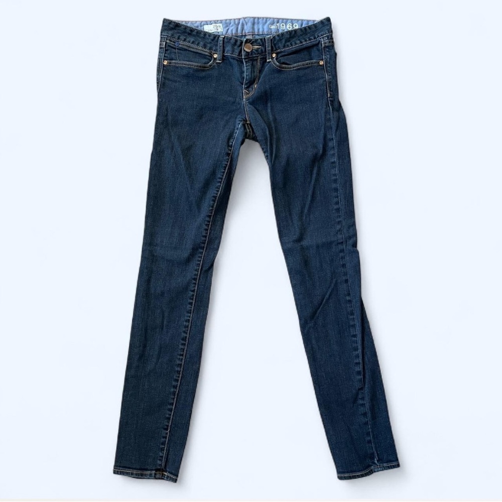 GAP always skinny low rise dark wash jeans size 4 preppy y2K 2000s